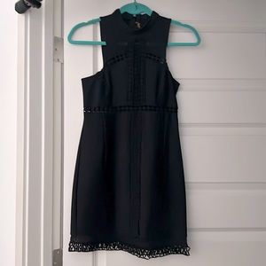 Mini black Free People dress with lace